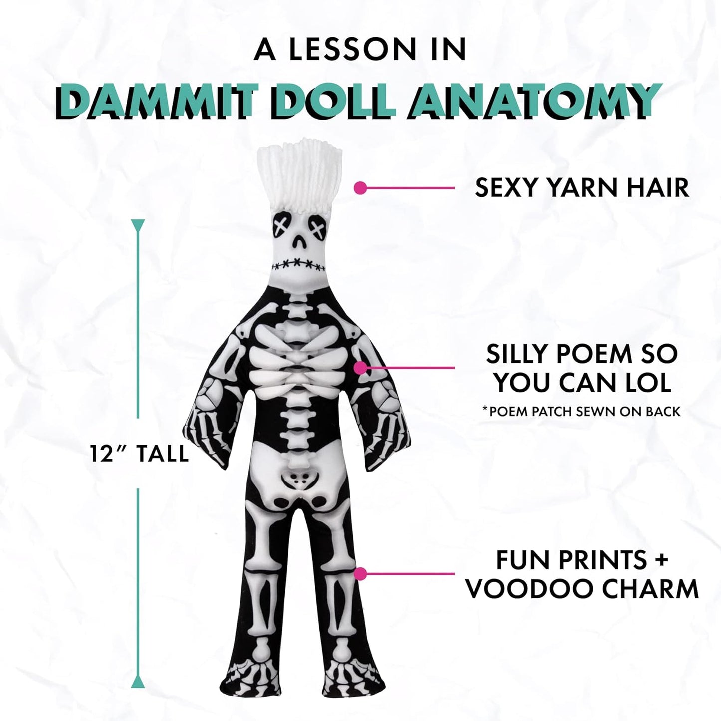 Limited Edition Dammit Skeleton Doll - Ultimate Stress Relief Gag Gift!
