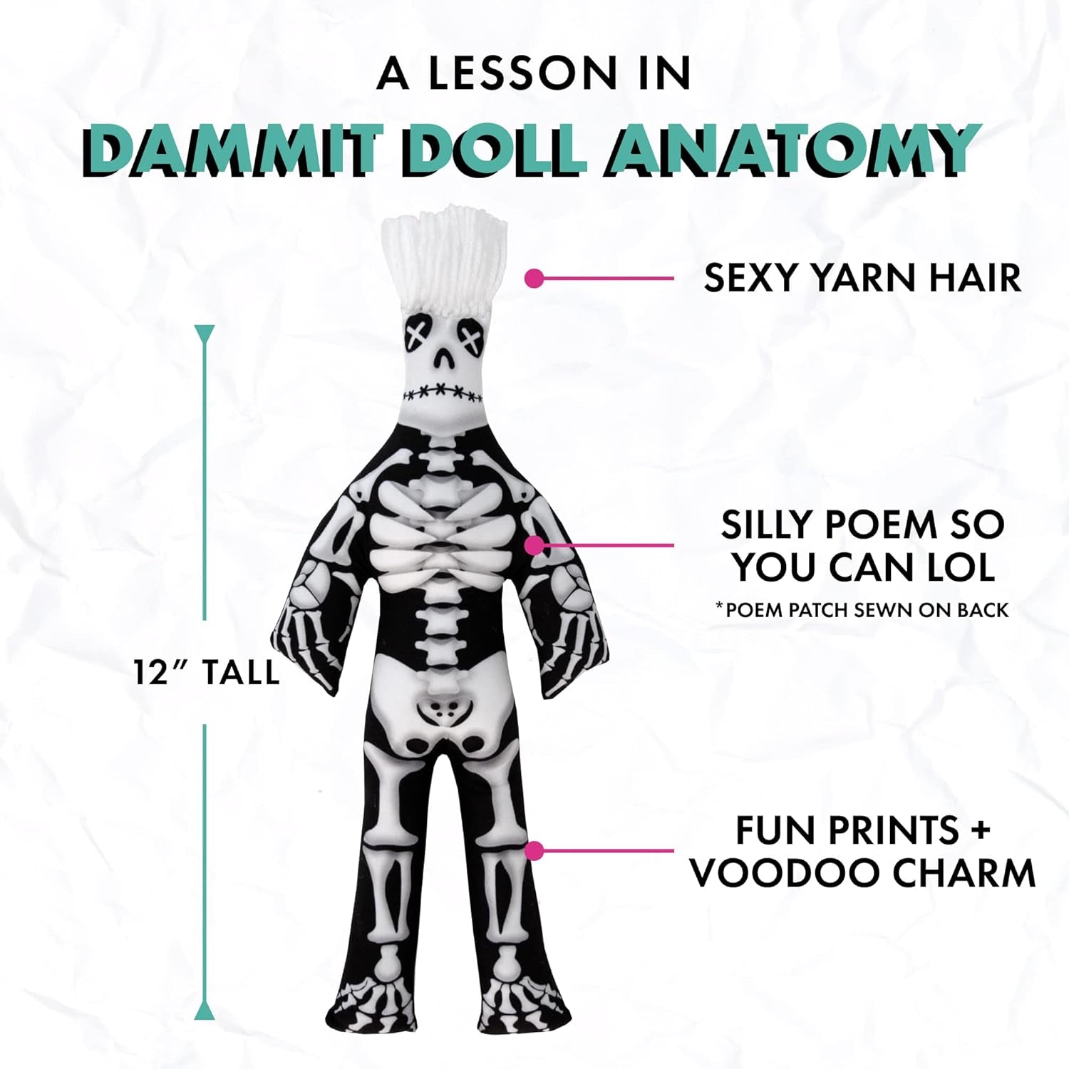 Limited Edition Dammit Skeleton Doll - Ultimate Stress Relief Gag Gift!