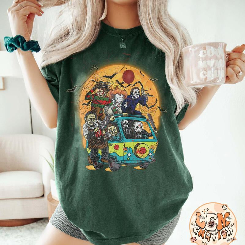 Spooky Squad's Retro Nightmare Tee: Where Horror Meets Haute Creep-tion!