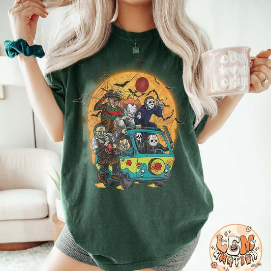 Spooky Squad's Retro Nightmare Tee: Where Horror Meets Haute Creep-tion!