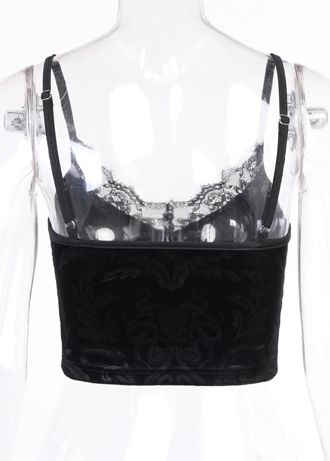 Gothic Velvet Crop Top for When You Want to Look Like a Edgy Bat in a Rock Band!