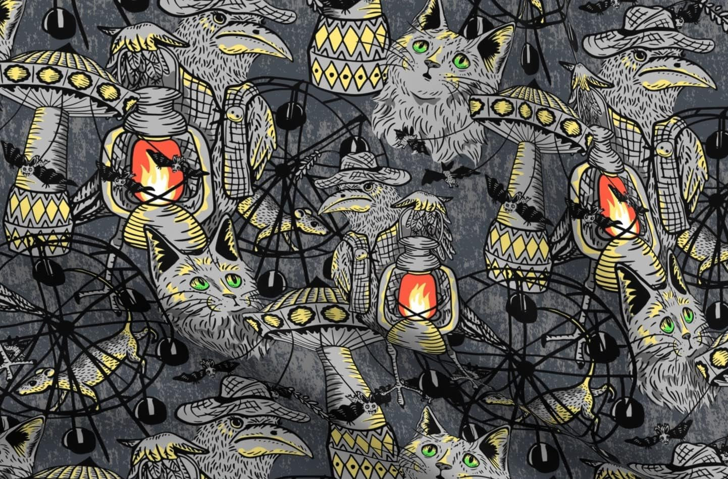 Batty Cat's Spooktacular Petal Power Cotton for Crafty Felines and Ghastly Grommets!