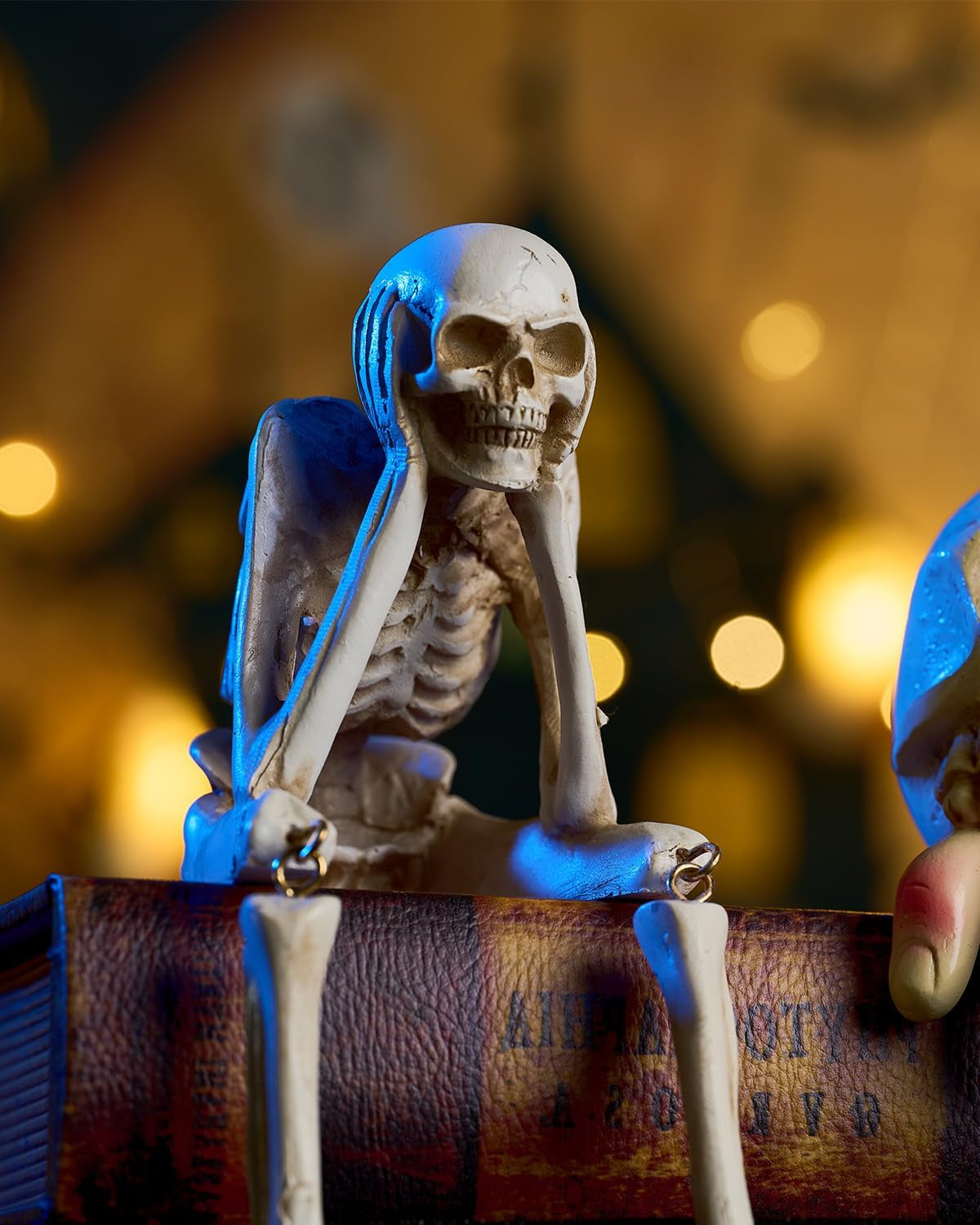 Spooky Silent Bobblehead Trio: The No Evil Skeleton Squad for Your Haunted Humor!