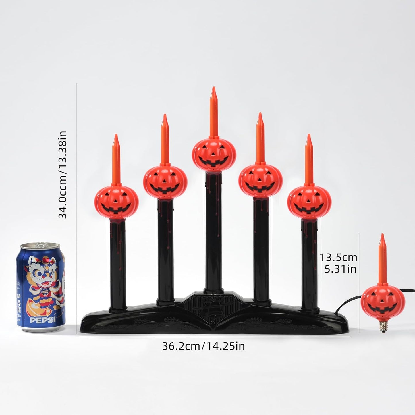 Bone-A-Fide Candle Party: The Eerie Electric Candelabra with 5 Flickering LED Nightlights!