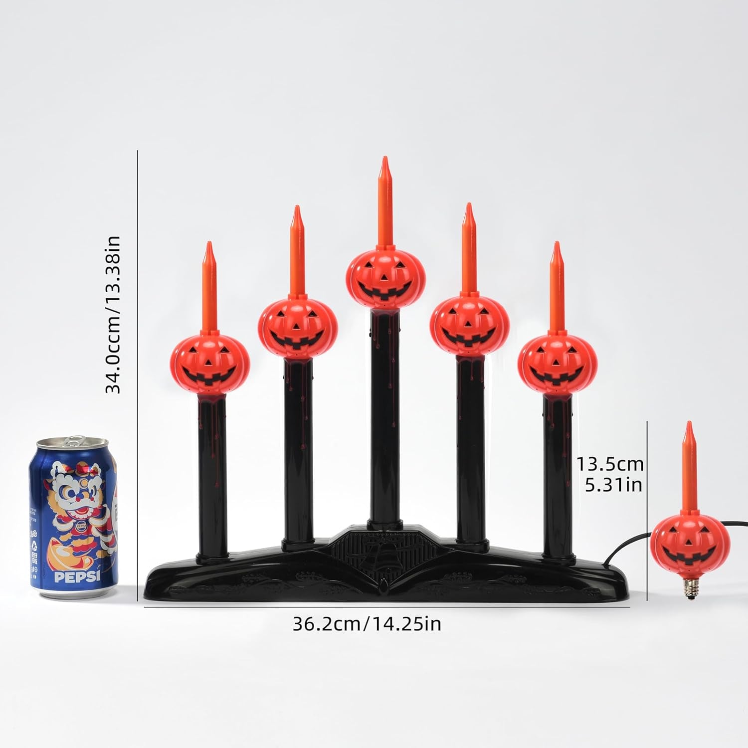 Bone-A-Fide Candle Party: The Eerie Electric Candelabra with 5 Flickering LED Nightlights!