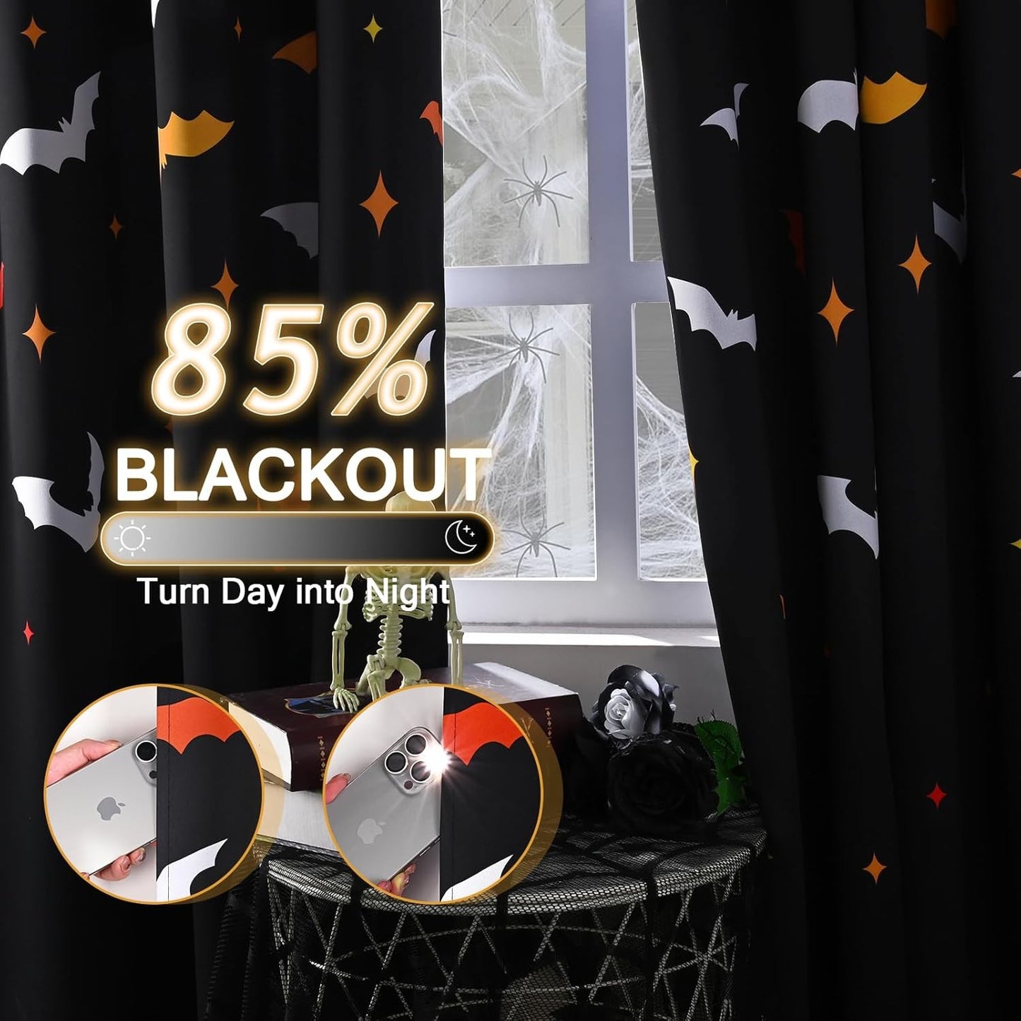 Spooky Chic: Bat-acular Blackout Curtains for Those Who Can’t Handle Daylight Savings!