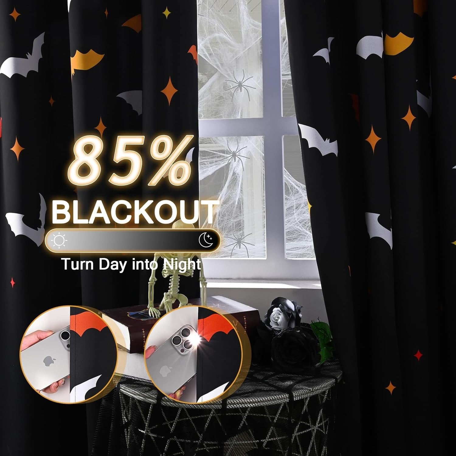 Spooky Chic: Bat-acular Blackout Curtains for Those Who Can’t Handle Daylight Savings!