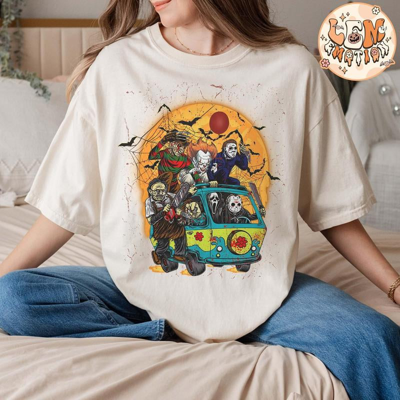 Spooky Squad's Retro Nightmare Tee: Where Horror Meets Haute Creep-tion!