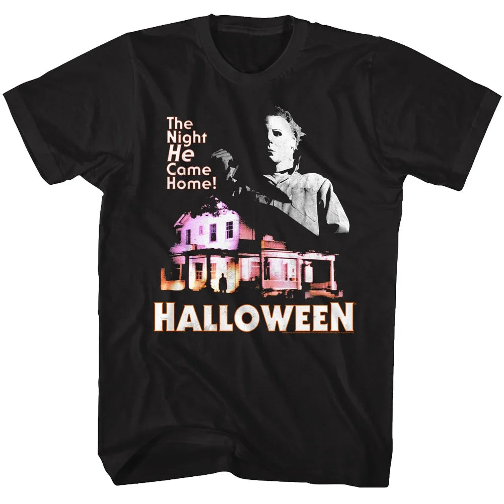 Men's Short Sleeve Halloween Horror Slasher Film T-Shirt - Perfect for Spooky Season!