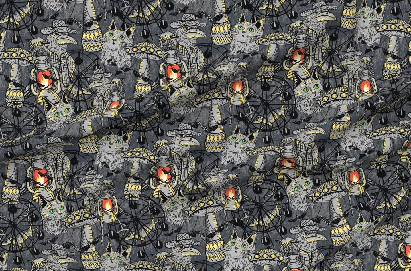 Batty Cat's Spooktacular Petal Power Cotton for Crafty Felines and Ghastly Grommets!