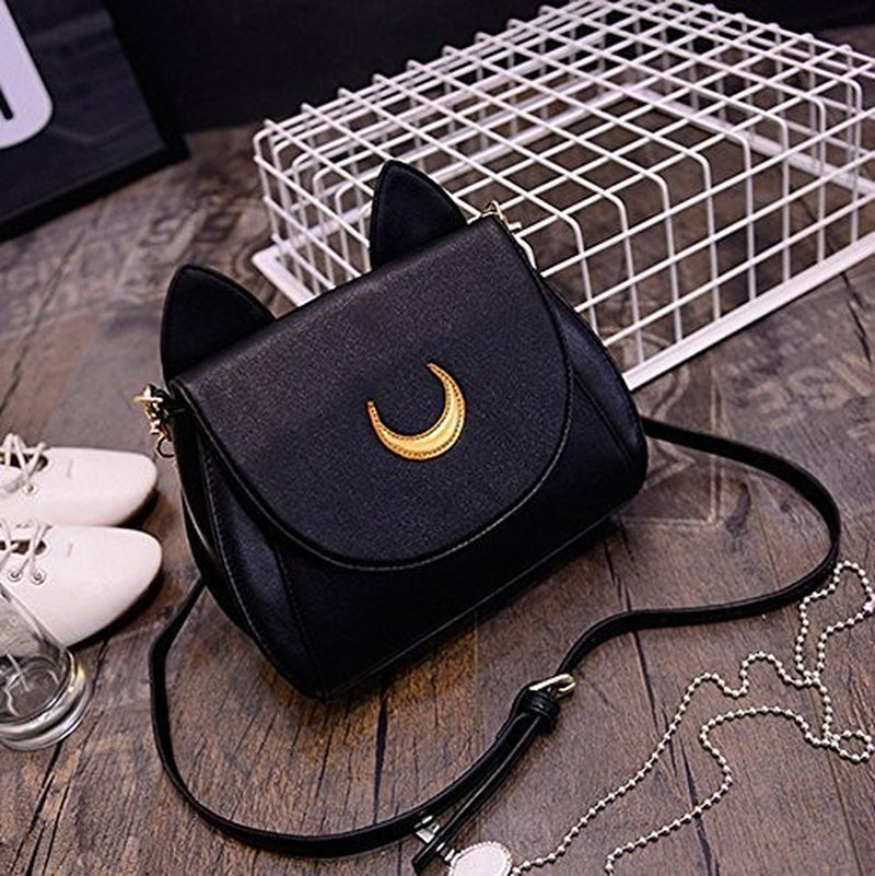 Cosmic Cat-venture Bags: Purr-sian Moonlight Purse for Your Inner Gothic Sailor Sensation!