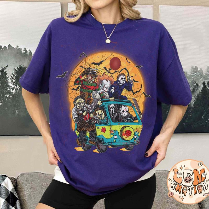 Spooky Squad's Retro Nightmare Tee: Where Horror Meets Haute Creep-tion!
